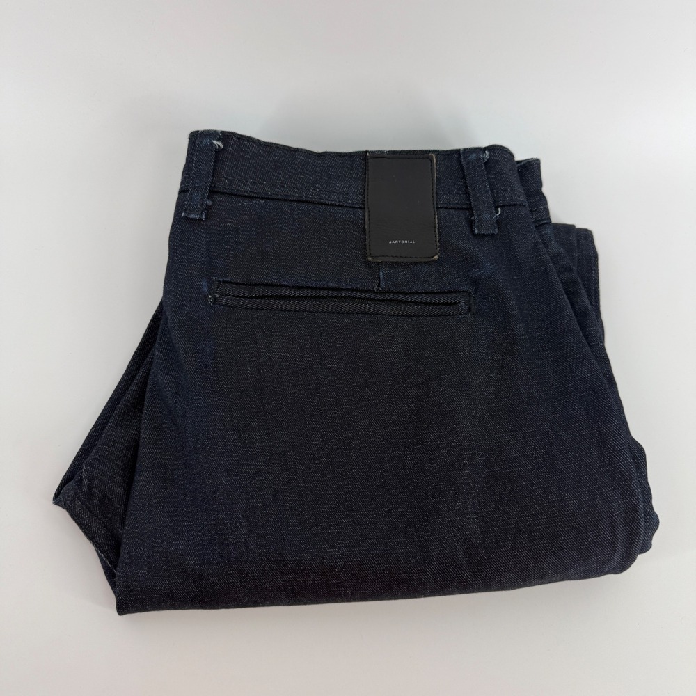 Zara Sartorial Mens Indigo Blue Denim Trousers Pants Size 32 Made in Turkey